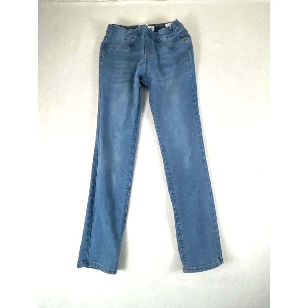 Old Navy Kids Skinny Jeans Medium‎ Wash Blue Adjustable Waist Size XL 14